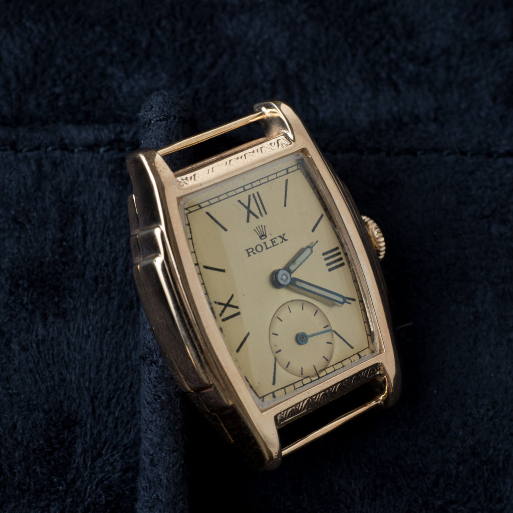 ROLEX 1930s Rectangle 9ct GOLD