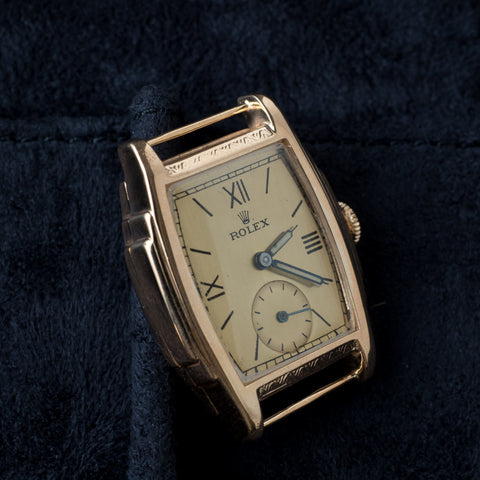 ROLEX 1930s Rectangle 9ct GOLD