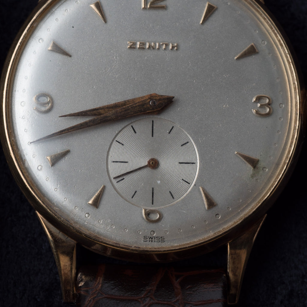 ZENITH 18K Solid Gold Round 1950s