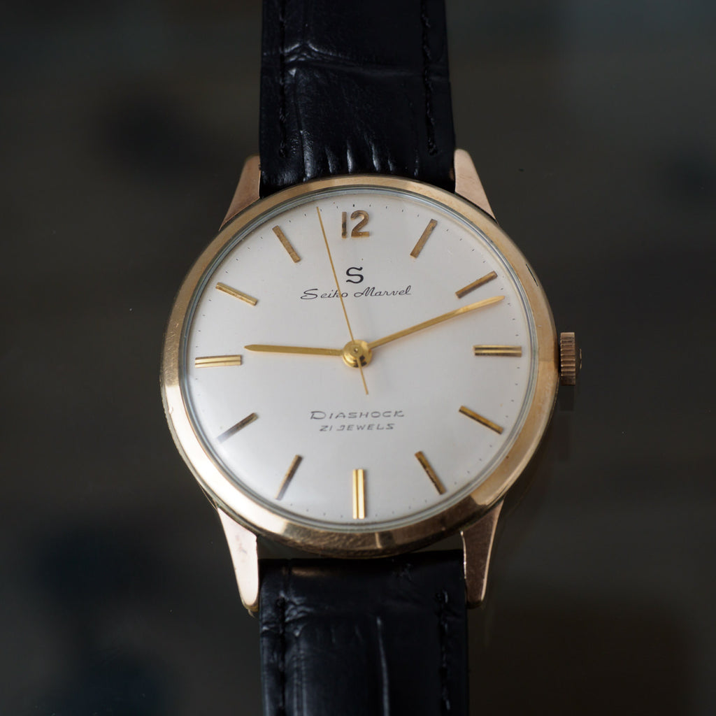 SEIKO MARVEL 21 Jewels Diashock J14027 14K GF