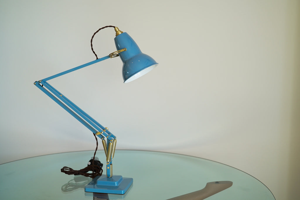 Anglepoise 1227 Brass Desk Lamp Dusty Blue - アングルポイズ 水色