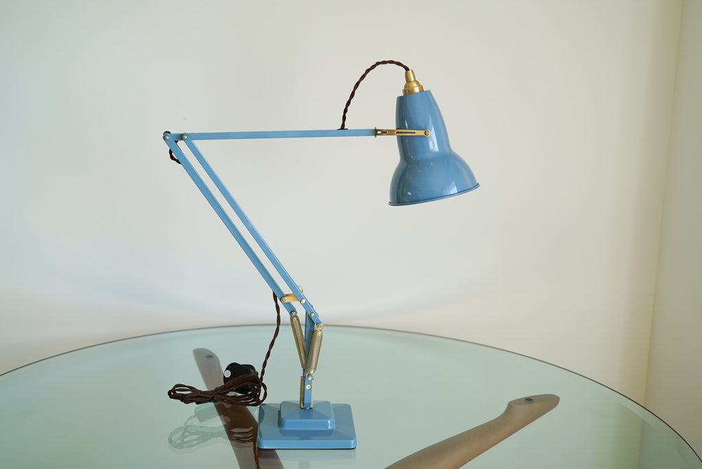 Anglepoise 1227 Brass Desk Lamp Dusty Blue - アングルポイズ 水色