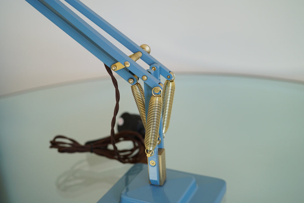 Anglepoise 1227 Brass Desk Lamp Dusty Blue - アングルポイズ 水色