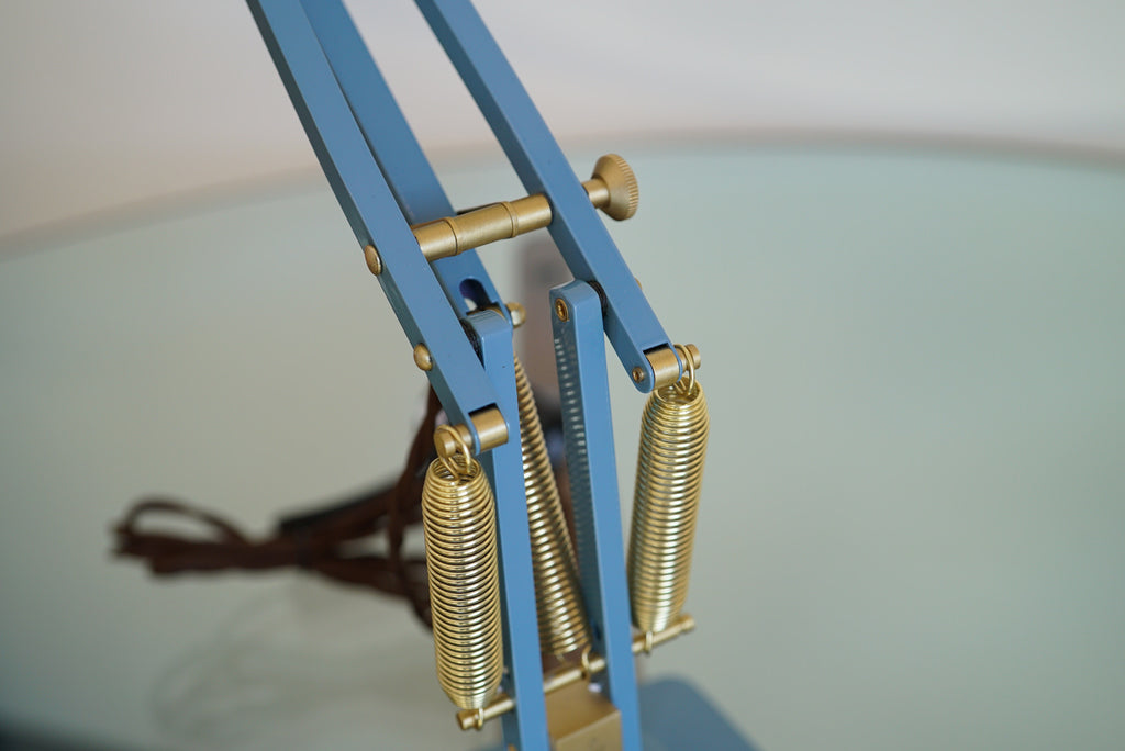 Anglepoise 1227 Brass Desk Lamp Dusty Blue - アングルポイズ 水色