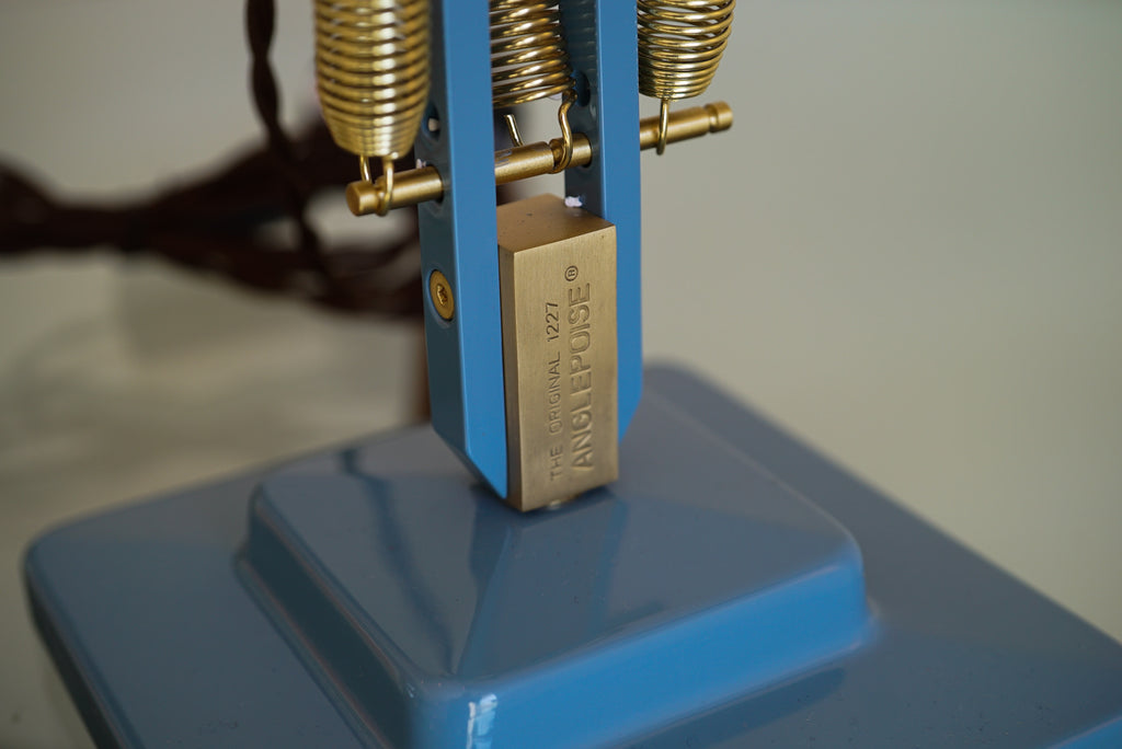 Anglepoise 1227 Brass Desk Lamp Dusty Blue - アングルポイズ 水色