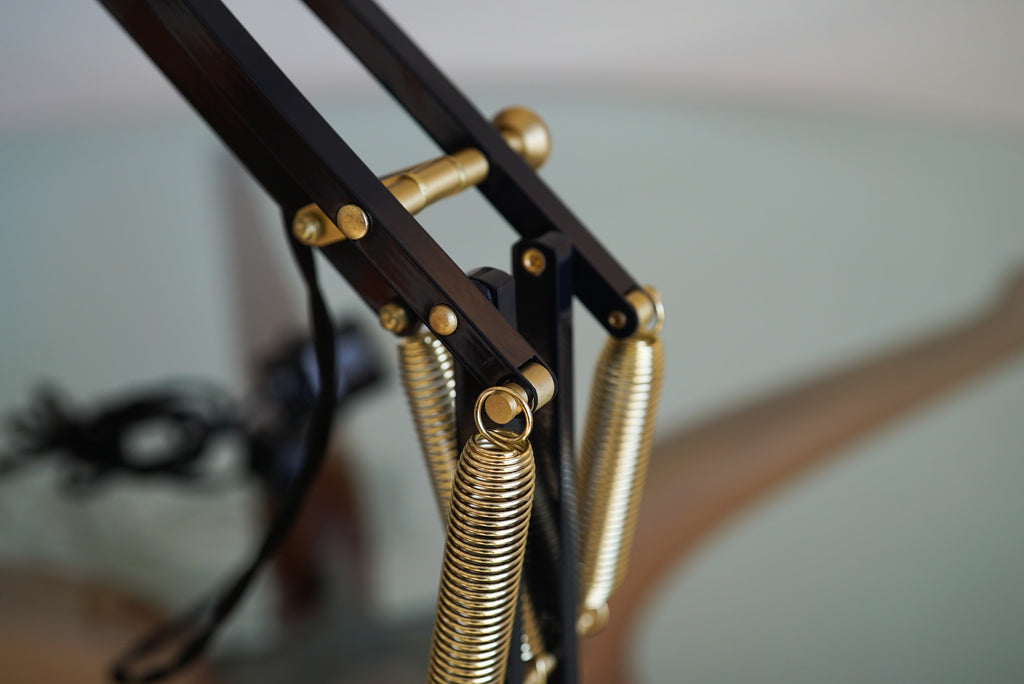 Anglepoise 1227 Brass Desk Lamp Deep Slate - アングルポイズ 黒色