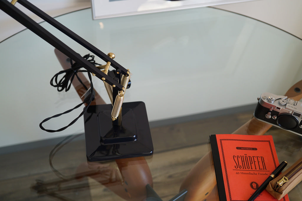 Anglepoise 1227 Brass Desk Lamp Deep Slate - アングルポイズ 黒色