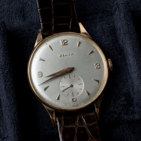 ZENITH  18K Solid Gold  Round 1950s