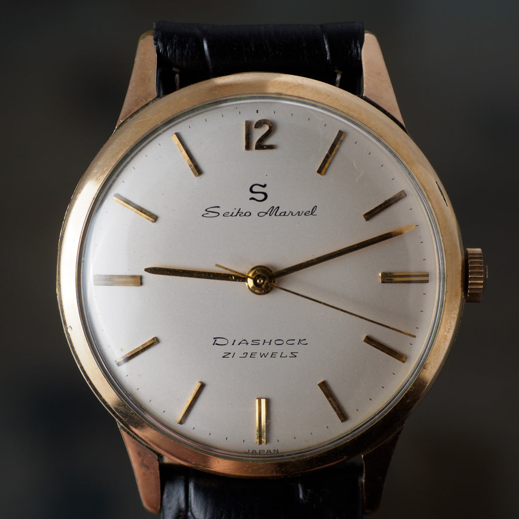 SEIKO MARVEL 21 Jewels Diashock J14027 14K GF