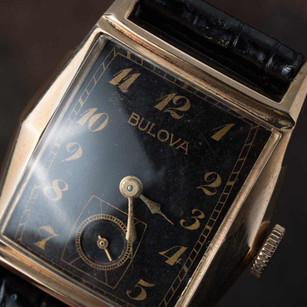 BULOVA Rectangle Balck Dial