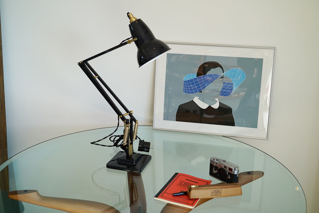 Anglepoise 1227 Brass Desk Lamp Deep Slate - アングルポイズ 黒色