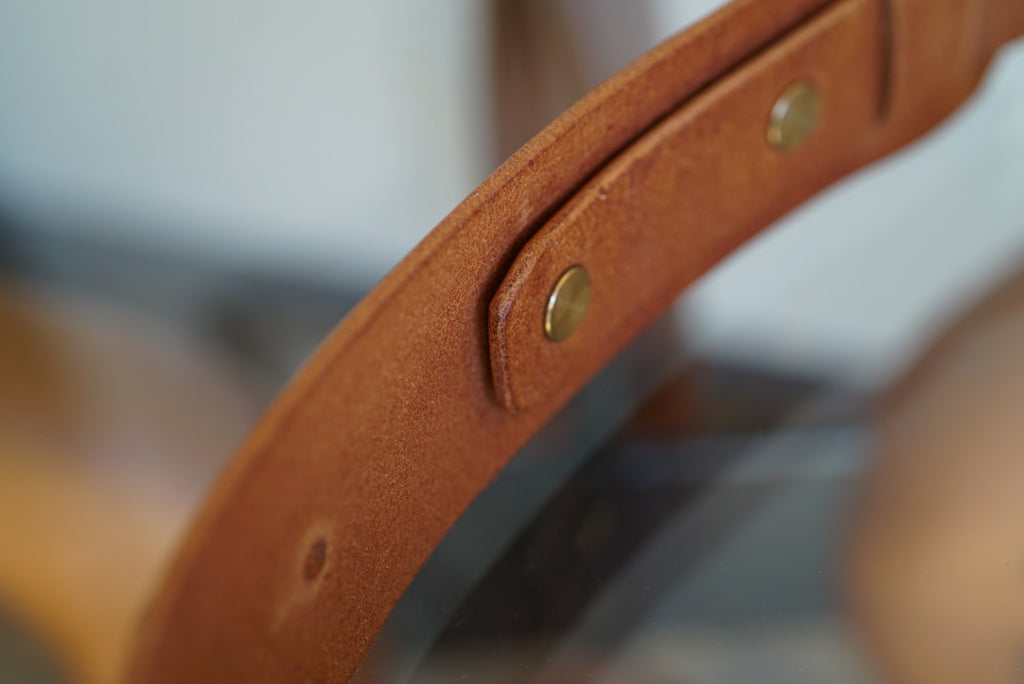 クラックレザー カメラストラップ (シルバー)