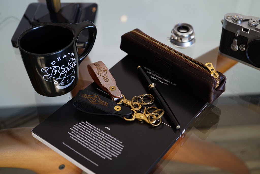 クラックレザー キーリング (ブラック)