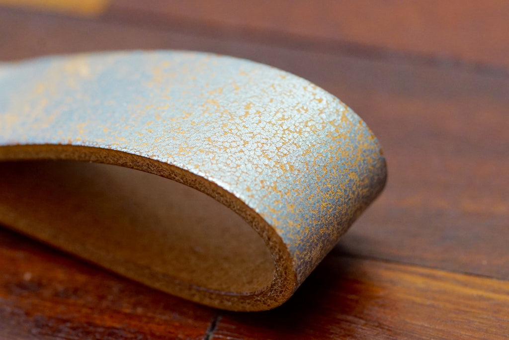 クラックレザー キーリング (シルバー)