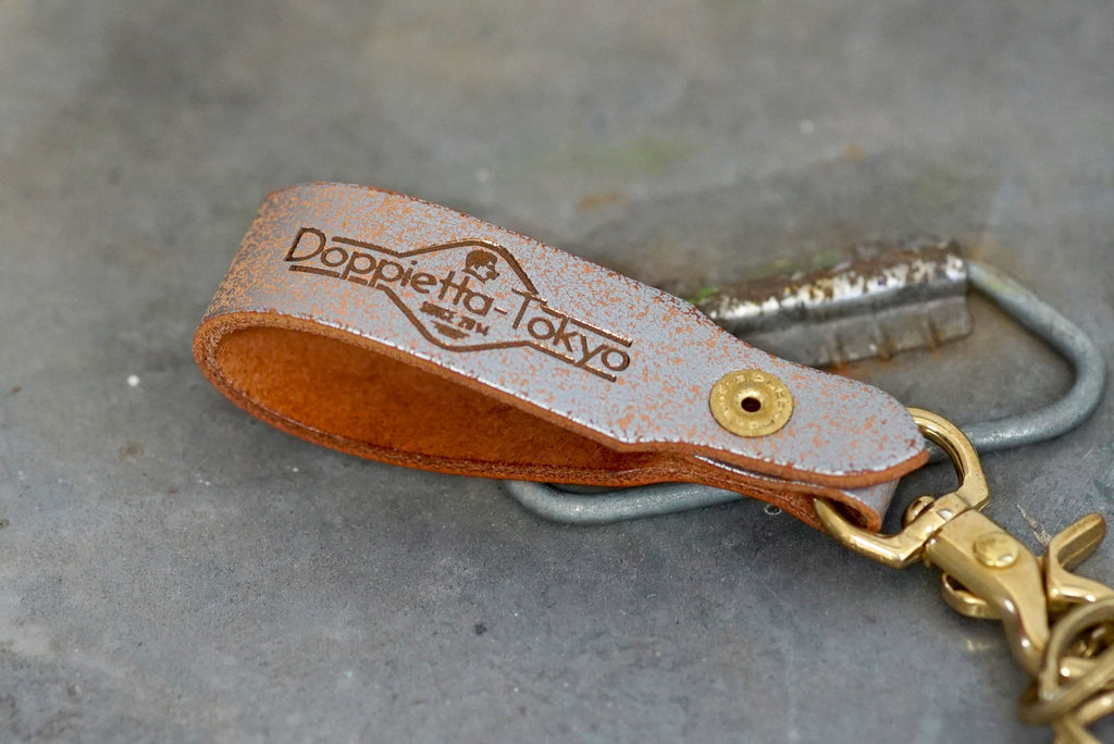 クラックレザー キーリング (シルバー)