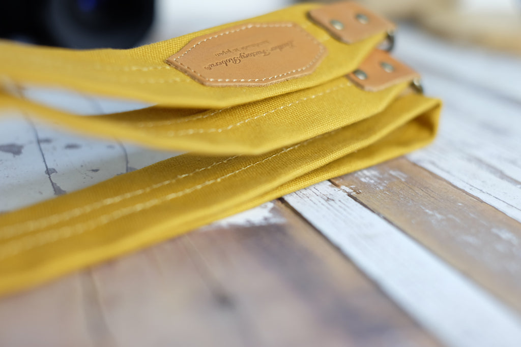 帆布カメラストラップ (マスタード)