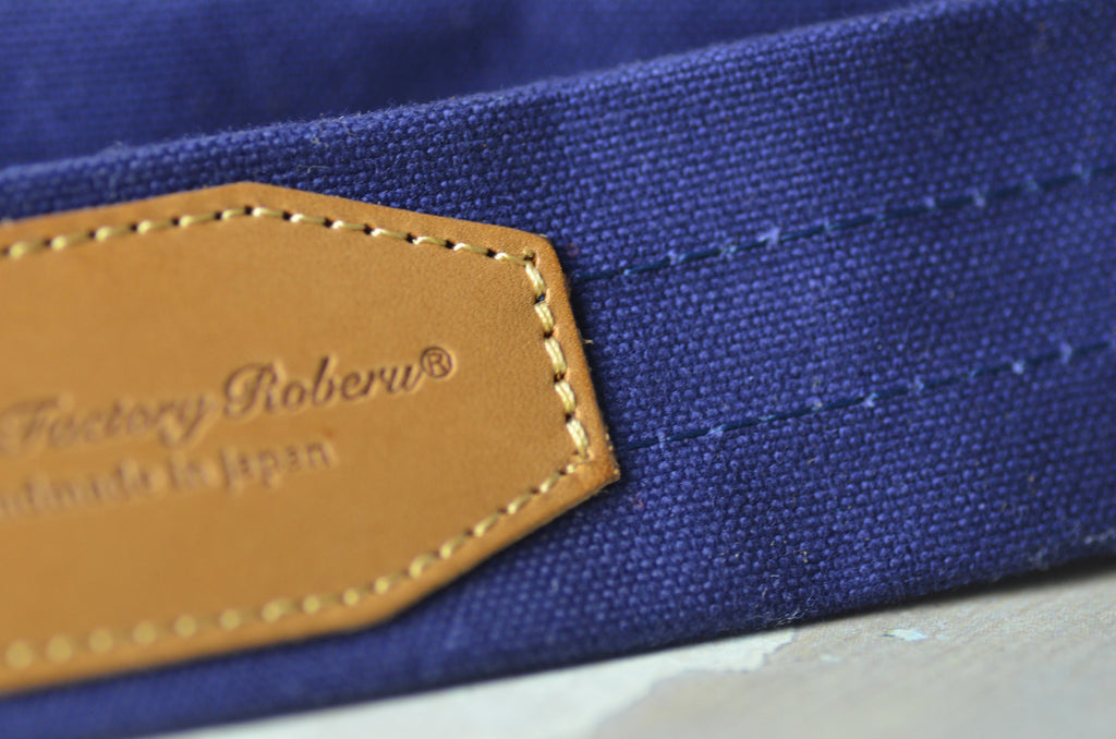 帆布カメラストラップ (ネイビー)