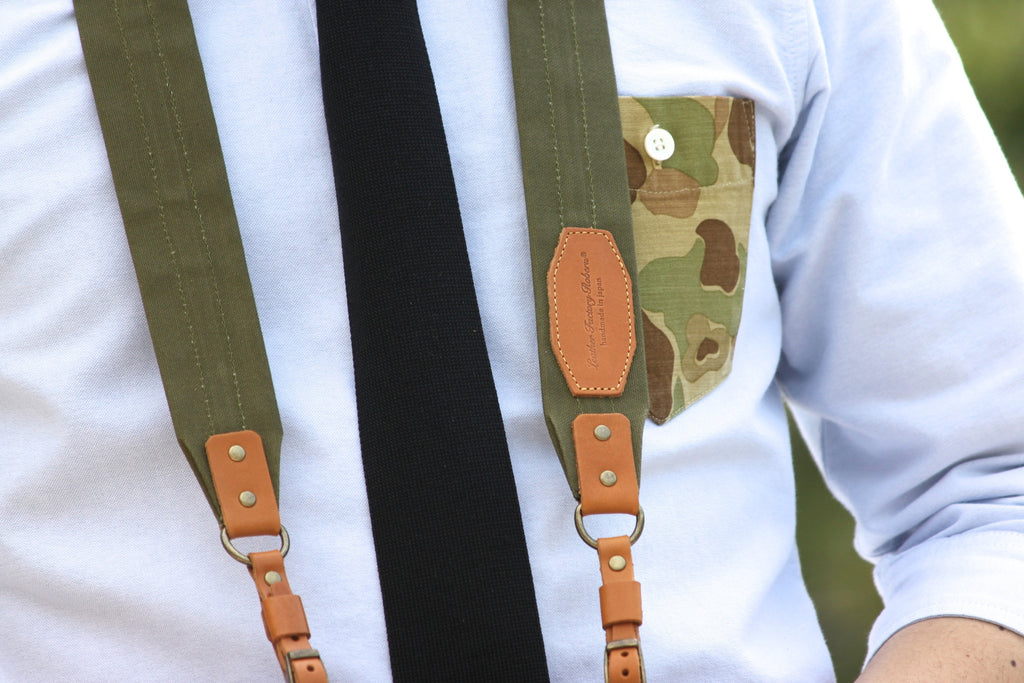 帆布カメラストラップ (オリーブ)