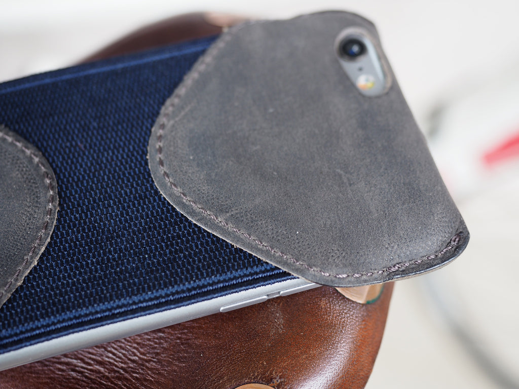 iPhone 6 用 シェーディングレザー ケース (ダークグレー)