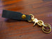 クラックレザー キーリング (ブラック)
