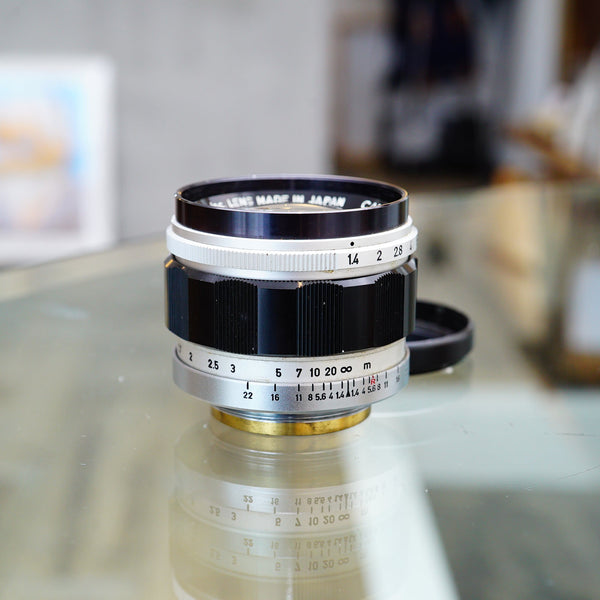 【純正メタルキャップ付属】 キャノン 50mm Ｆ1.8 ライカＬマウントレンズ 貴重 Canon キヤノン キャップ 50mm F1.2 ライカ Lマウント用